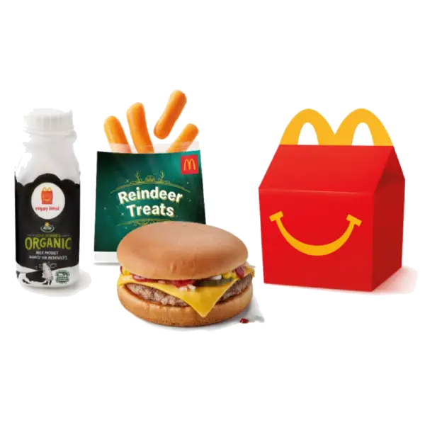 Cheeseburger Meal Cheeseburger, Organic Milk, Carrot Bag At McDonald's Menu UK