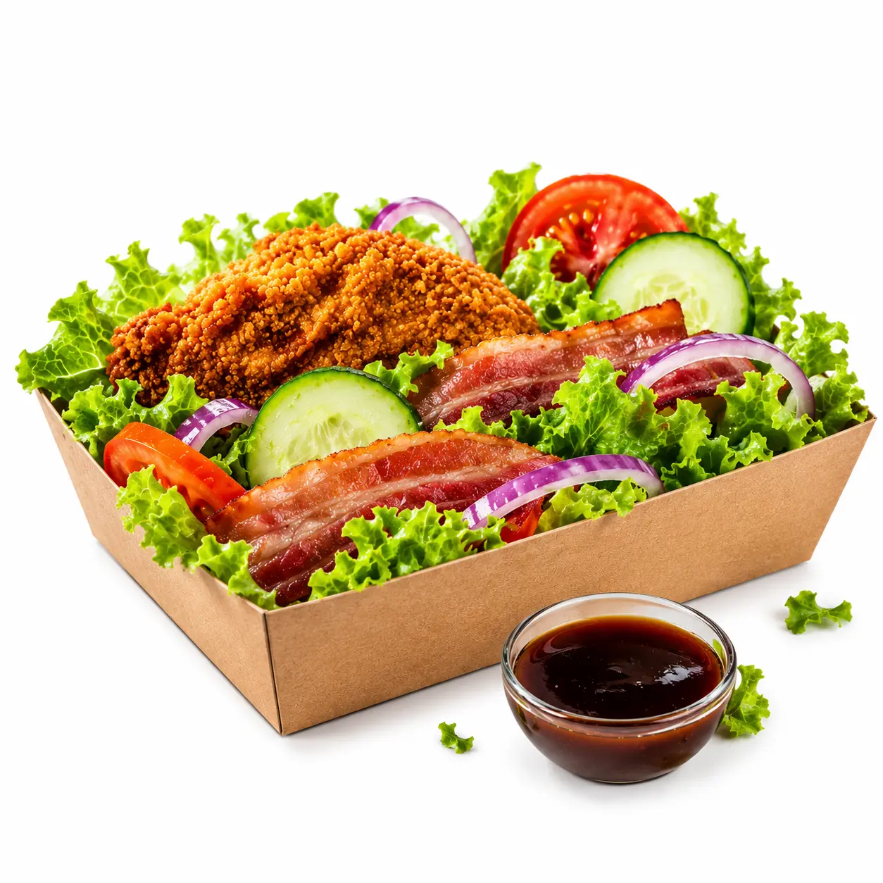 McDonald's Crispy Chicken and Bacon Salad UK Price & Calorie 1 Crispy Chicken and Bacon Salad at McDonald's Menu.